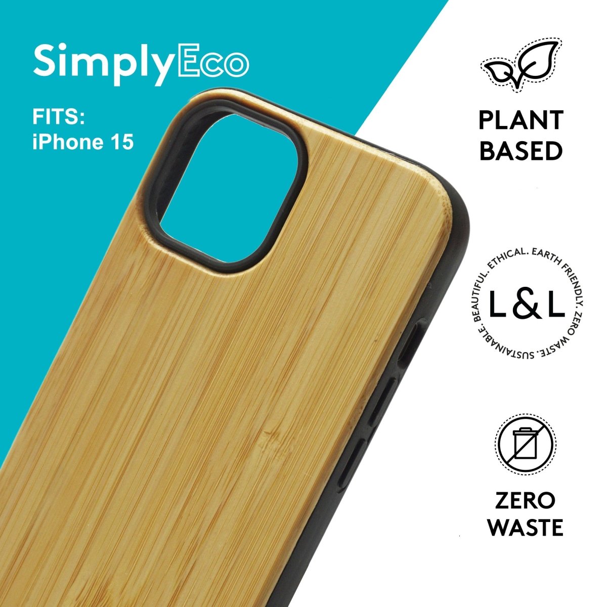 Eco Friendly Bamboo iPhone 15 Case - Loam & Lore