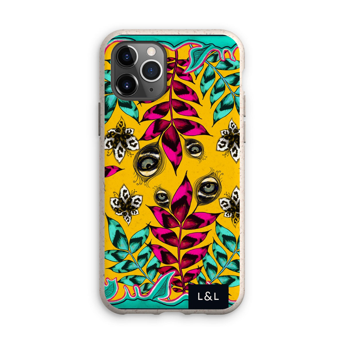 Abstract Botanical Leopard Print Eco Phone Case