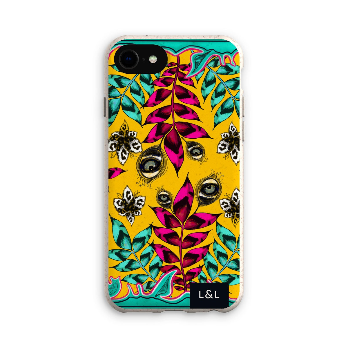 Abstract Botanical Leopard Print Eco Phone Case
