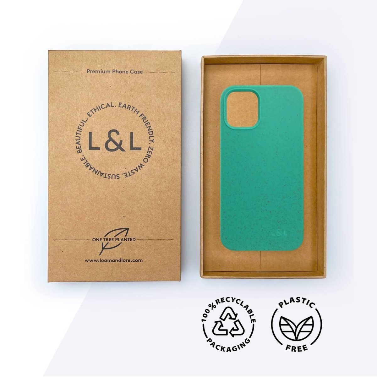 Biodegradable iPhone 13 Mini Case - Mint - Loam & Lore