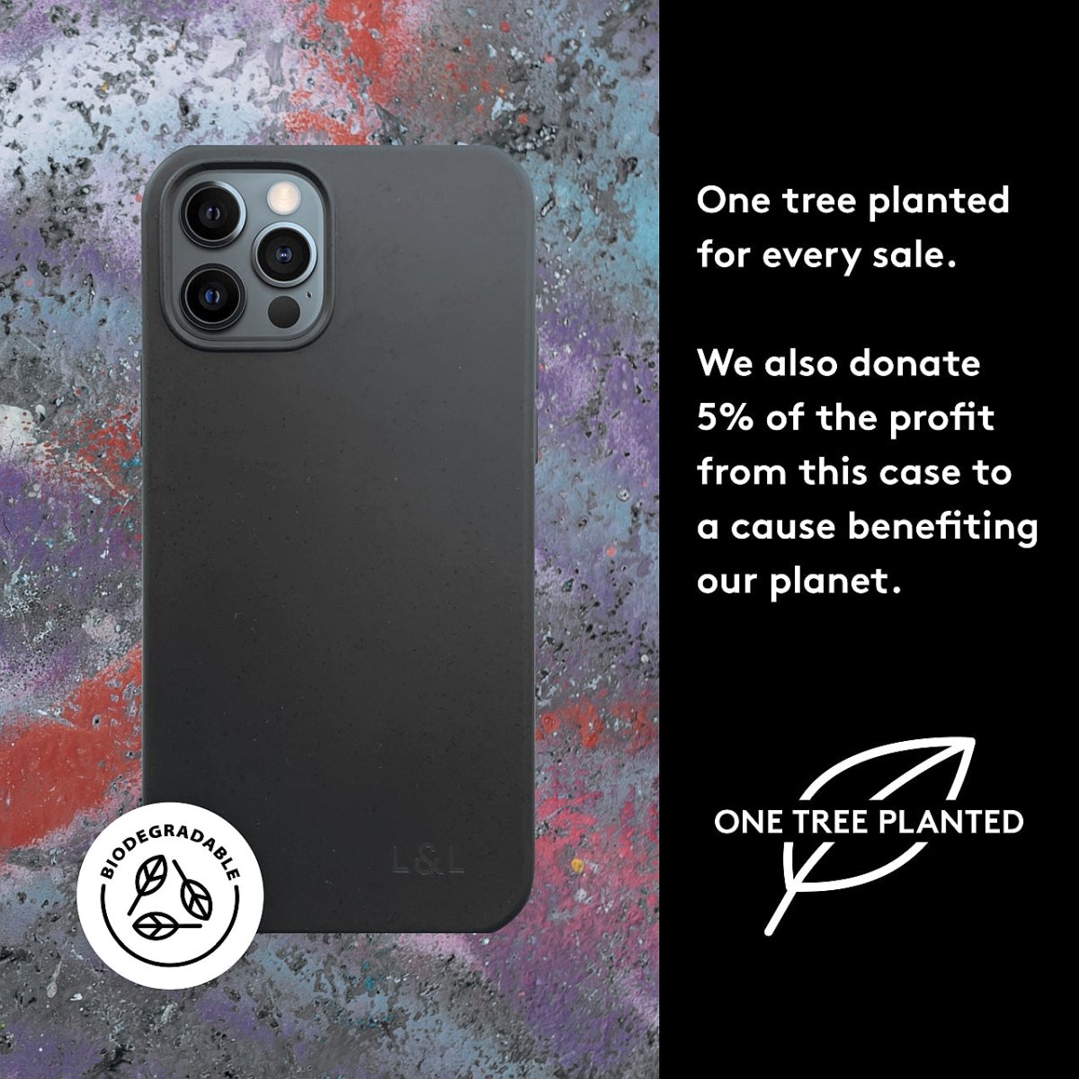 Biodegradable iPhone 14 Case - Black - Loam & Lore