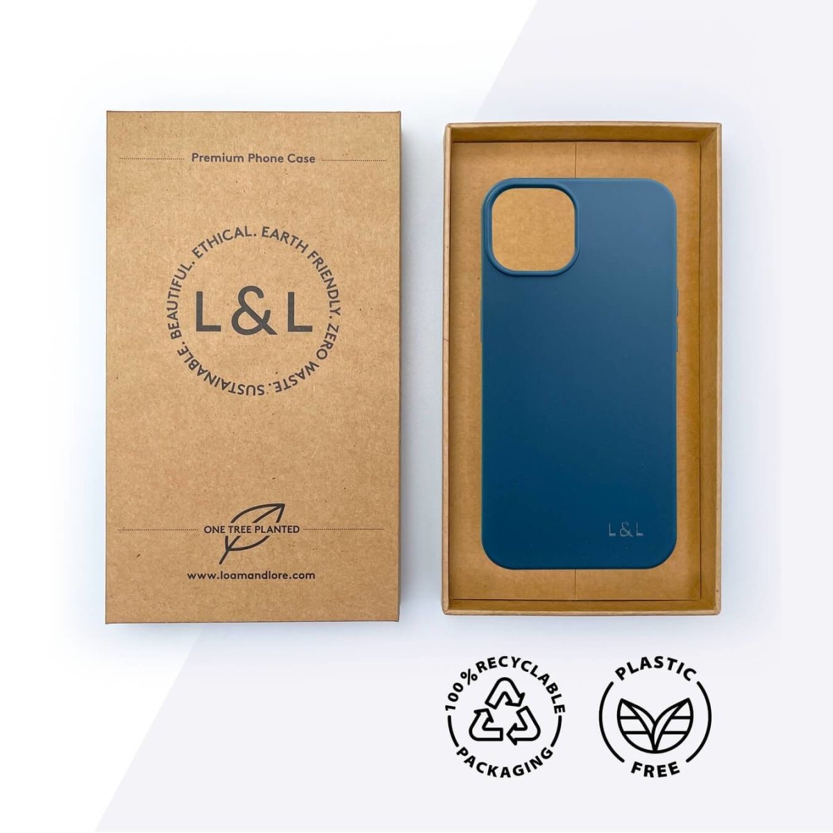 Biodegradable iPhone 14 Case - Deep Blue - Loam & Lore