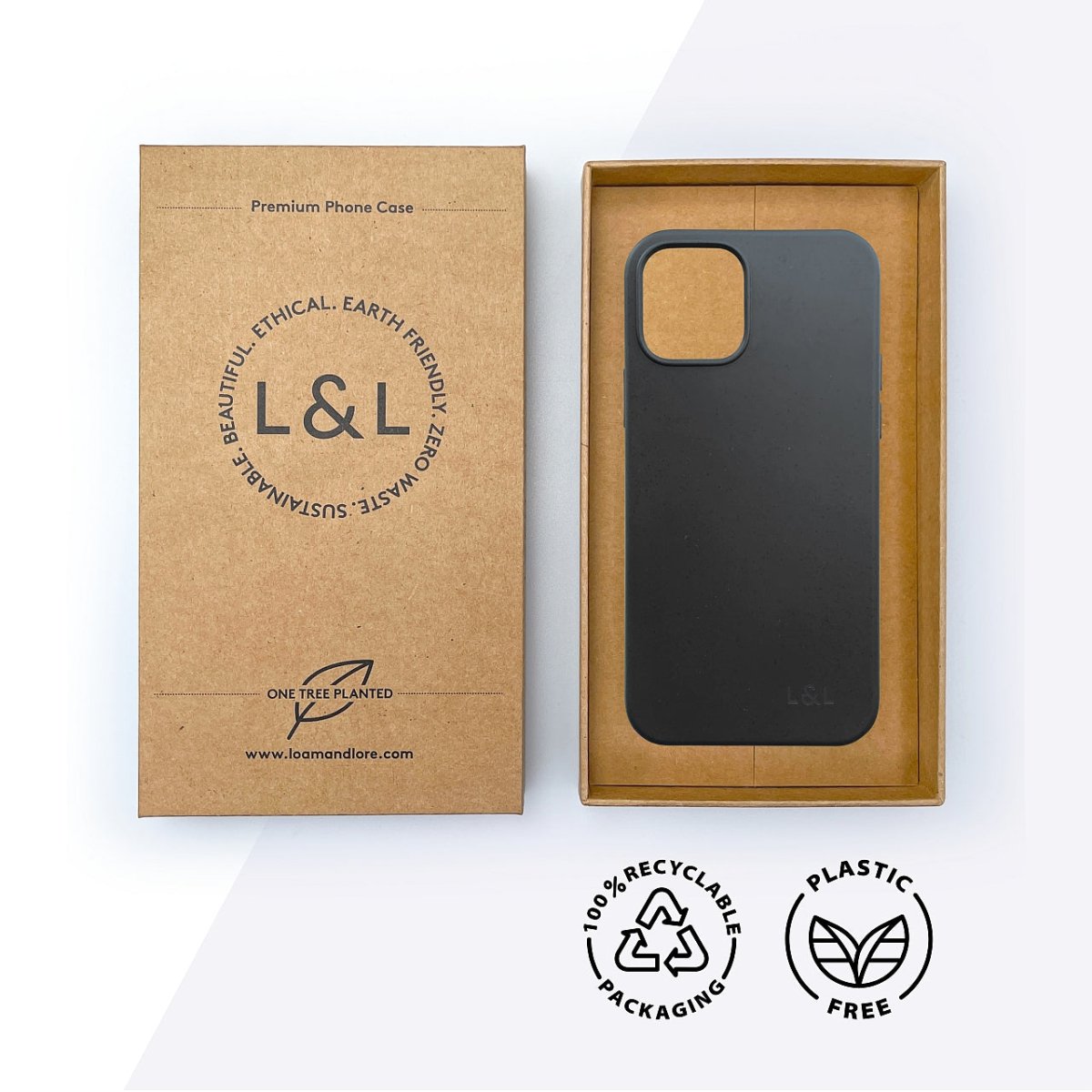 Biodegradable iPhone 14 Pro Case - Black - Loam & Lore