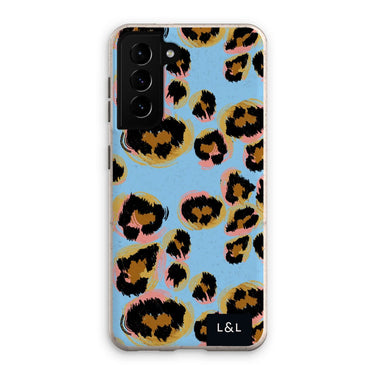 Neon Blue Leopard Eco Phone Case - Loam & Lore