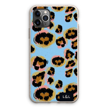 Neon Blue Leopard Eco Phone Case - Loam & Lore