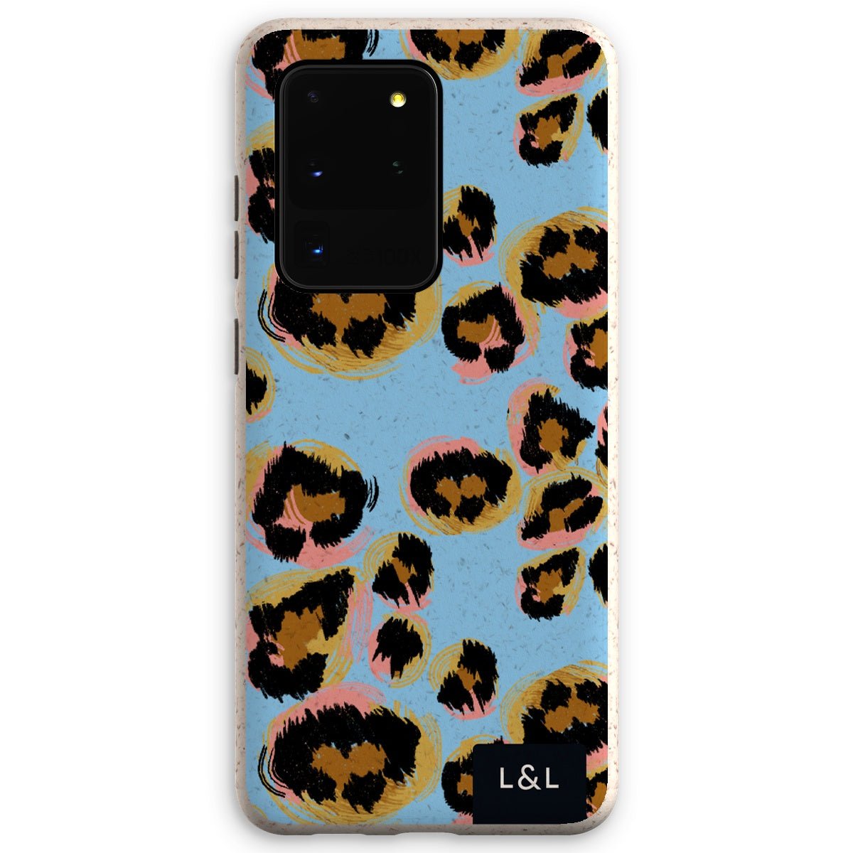 Neon Blue Leopard Eco Phone Case - Loam & Lore