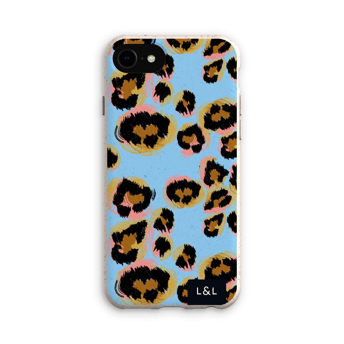 Neon Blue Leopard Eco Phone Case - Loam & Lore