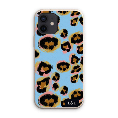 Neon Blue Leopard Eco Phone Case - Loam & Lore