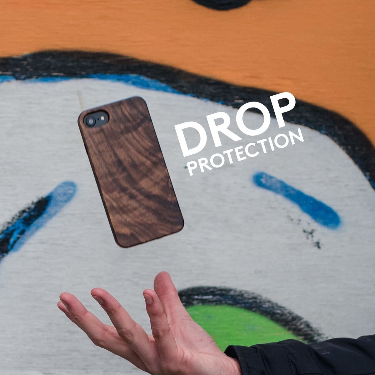Real Walnut iPhone SE 2020 Wood Phone Case with Eco-Friendly Shell - Also fits iPhone 8, Phone 7, iPhone 6 - Loam & Lore