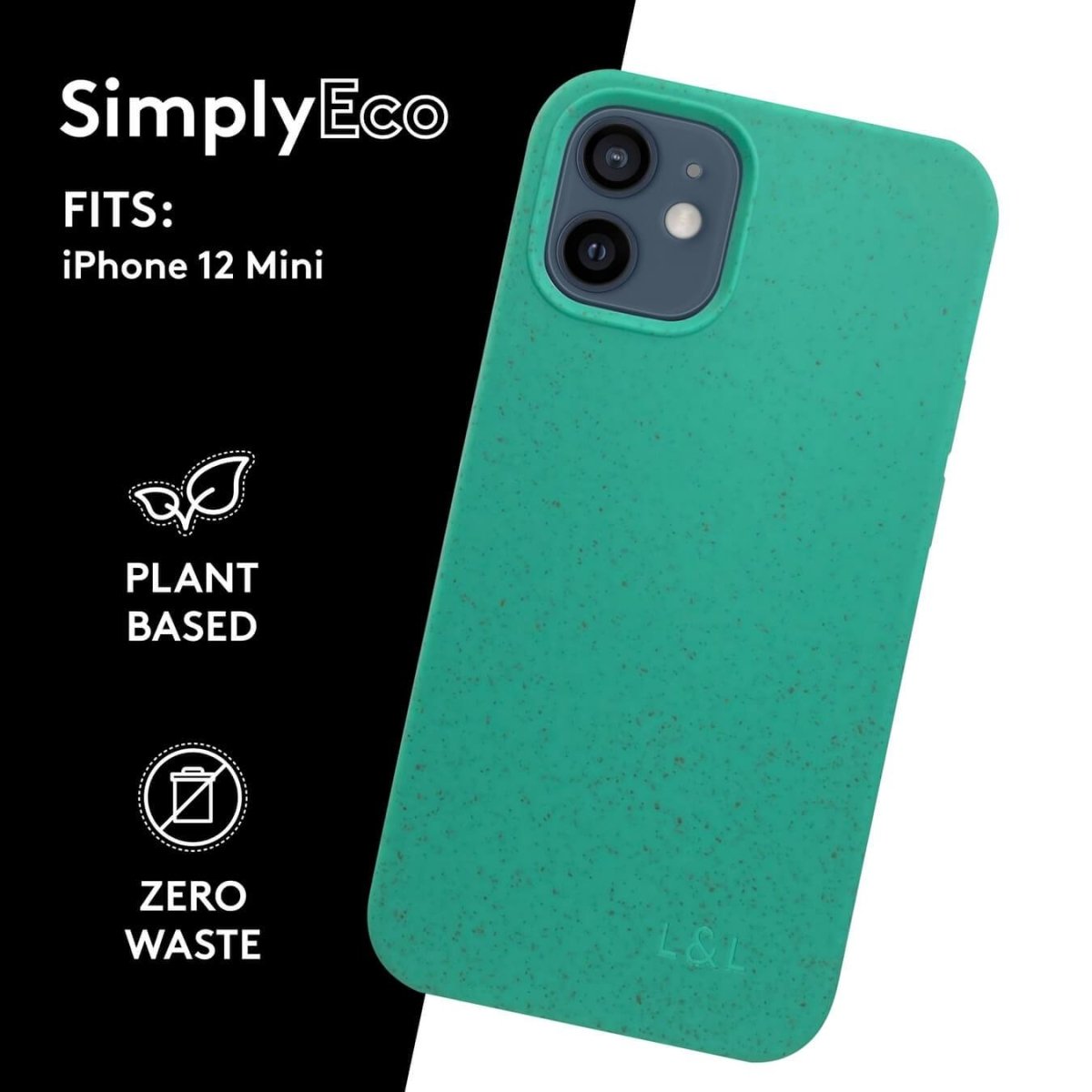 Sale - Biodegradable iPhone 12 Mini Case - Mint - Loam & Lore