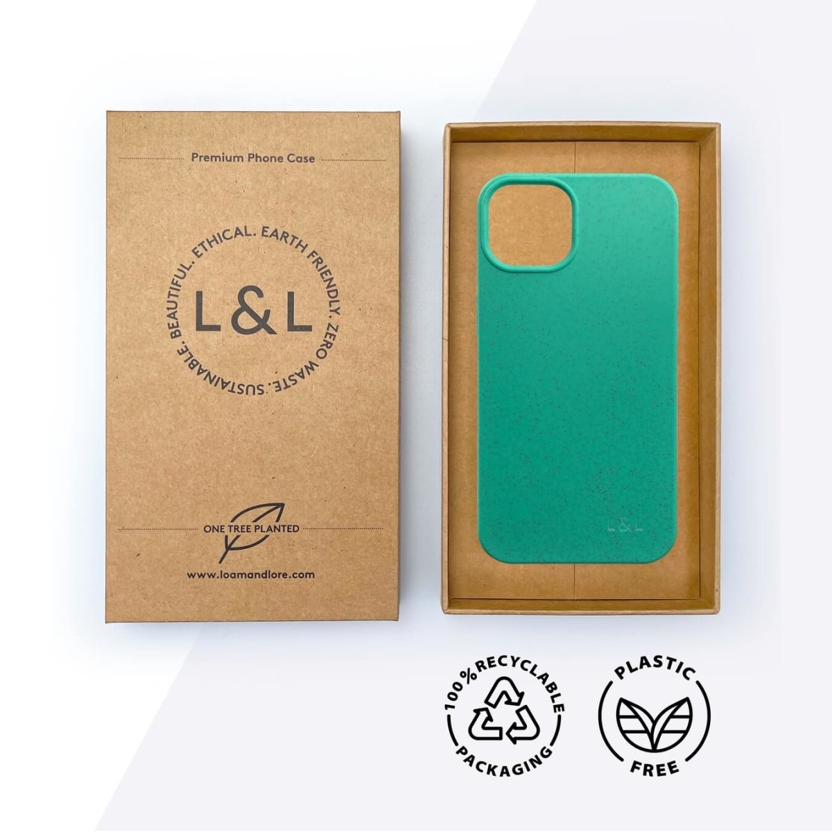 Sale - Biodegradable iPhone 13 Case - Mint - Loam & Lore