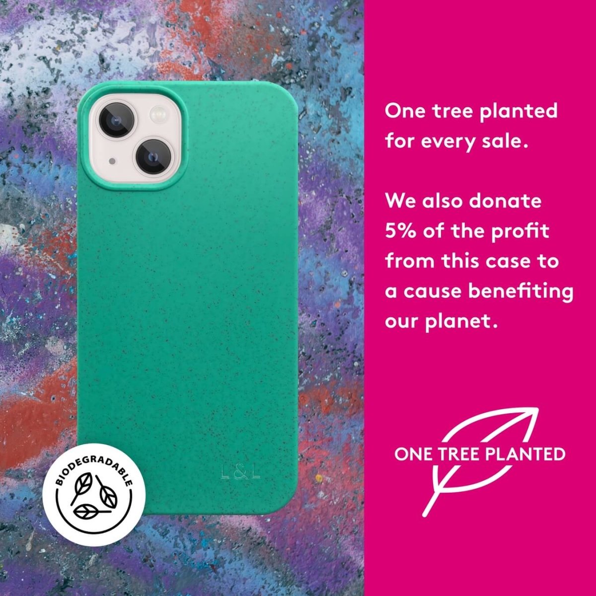 Sale - Biodegradable iPhone 13 Case - Mint - Loam & Lore