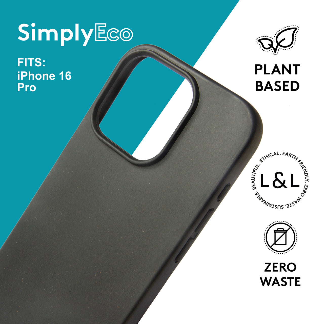 Biodegradable iPhone 16 Pro Black