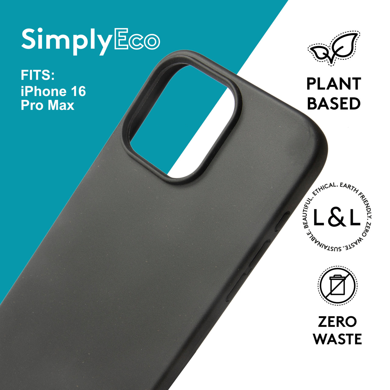 Biodegradable iPhone 16 Pro Max Black