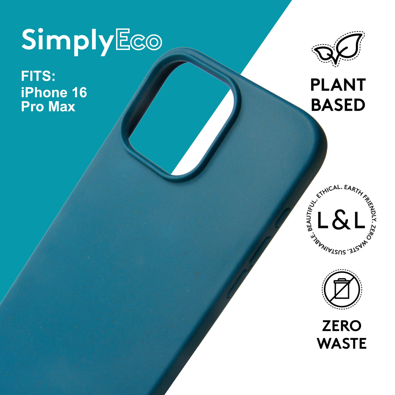 Biodegradable iPhone 16 Pro Max Blue