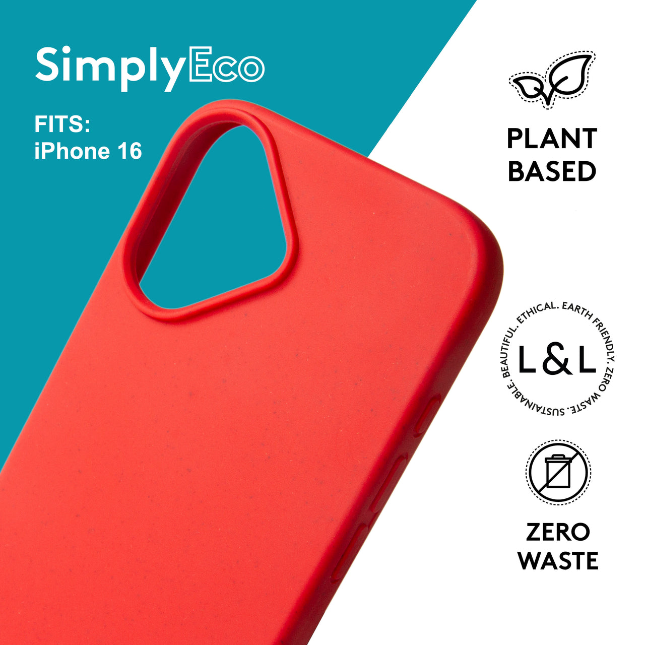 Biodegradable iPhone 16 Crimson