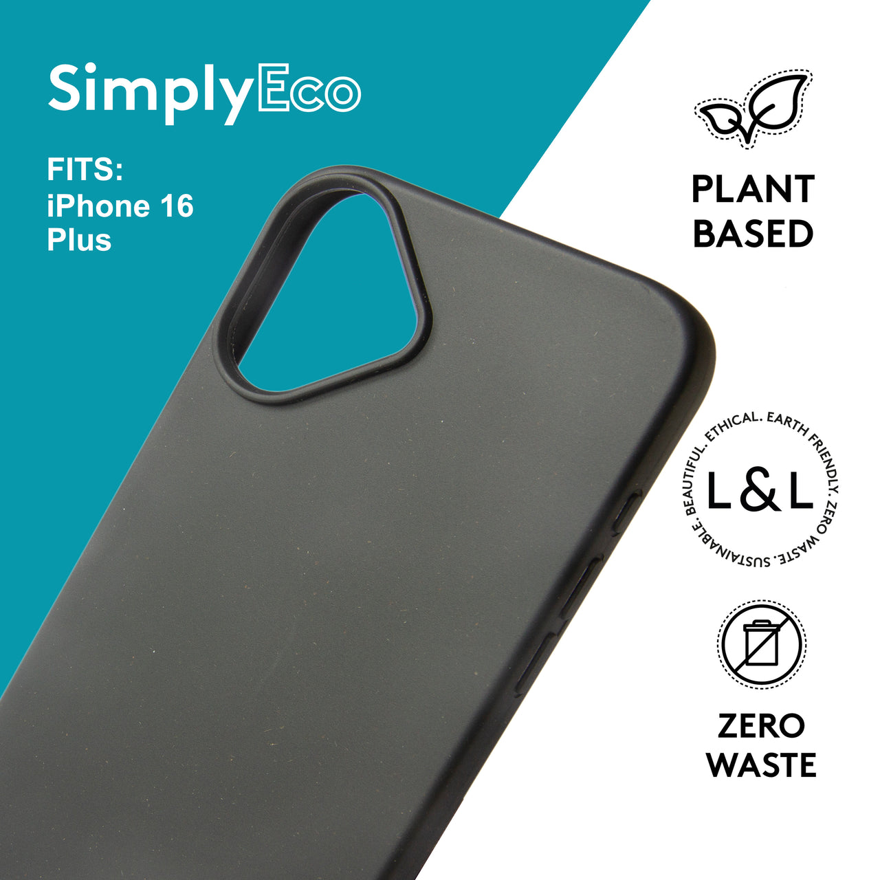 Biodegradable iPhone 16 Plus Black