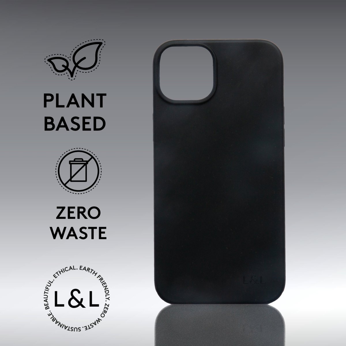 Biodegradable iPhone 15 Plus Black - Loam & Lore