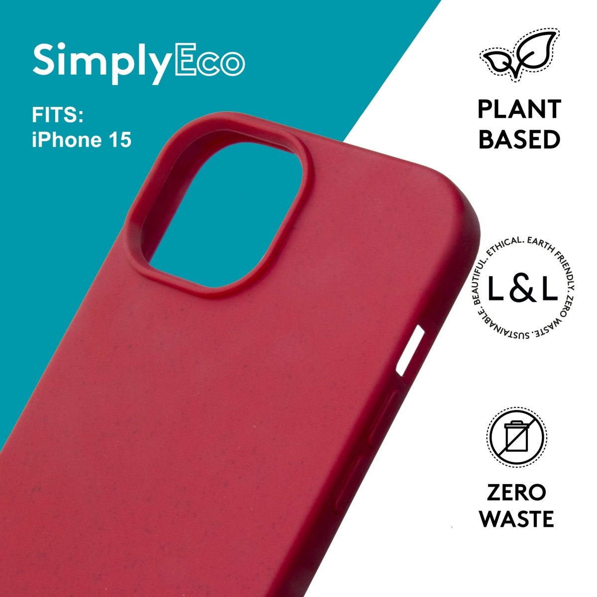 Biodegradable iPhone 15 Red - Loam & Lore