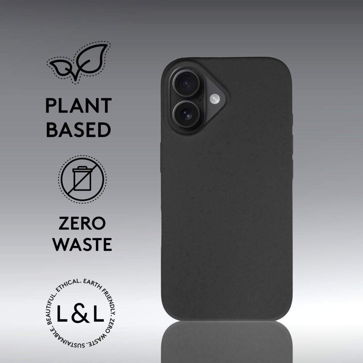 Biodegradable iPhone 16 Black - Loam & Lore