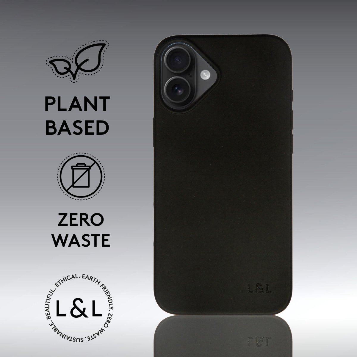 Biodegradable iPhone 16 Plus Black - Loam & Lore