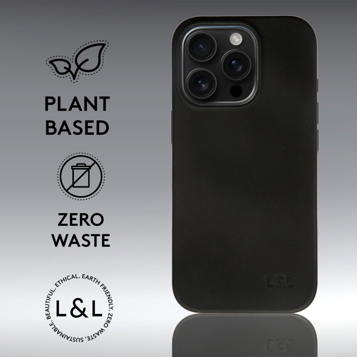 Biodegradable iPhone 16 Pro Black - Loam & Lore