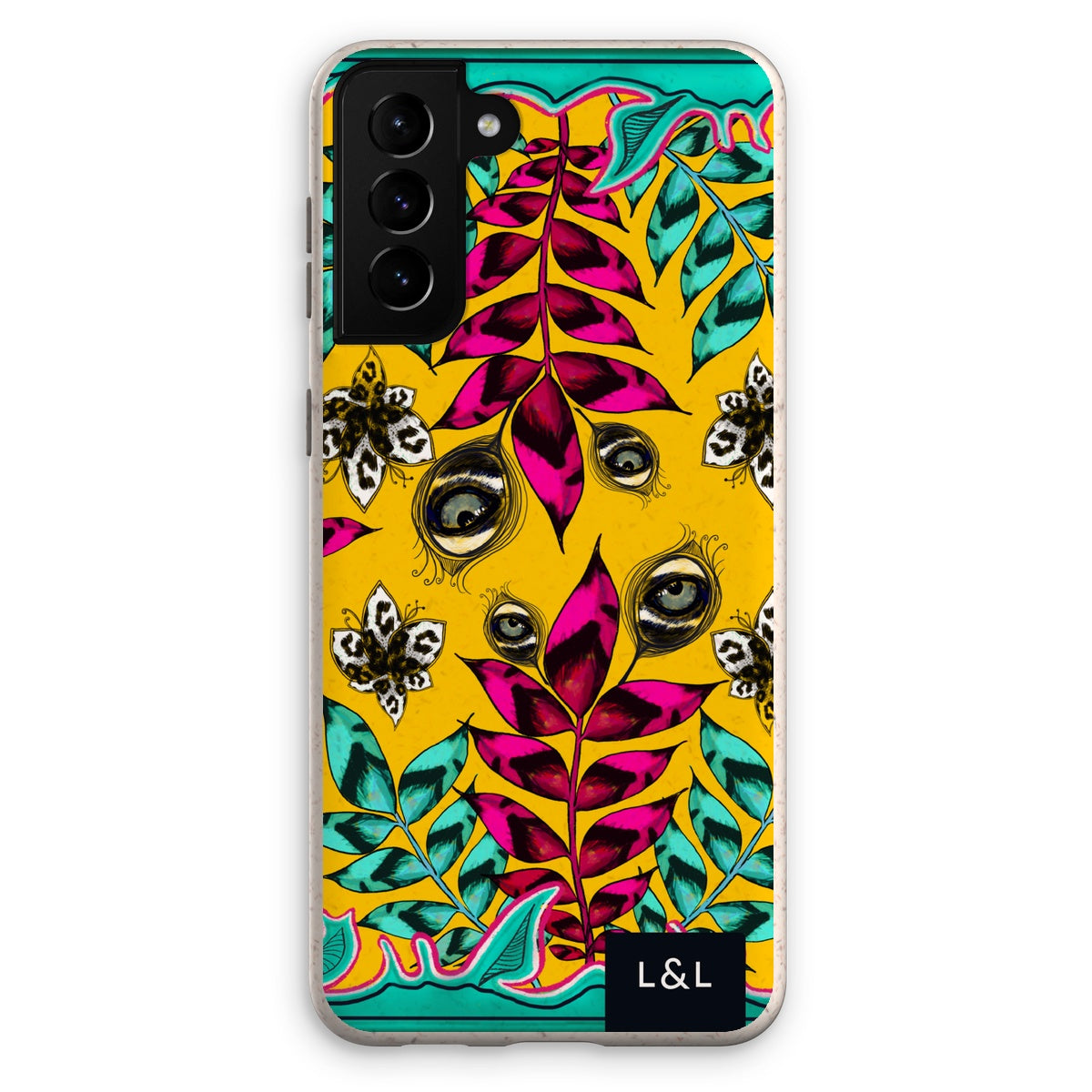 Abstract Botanical Leopard Print Eco Phone Case