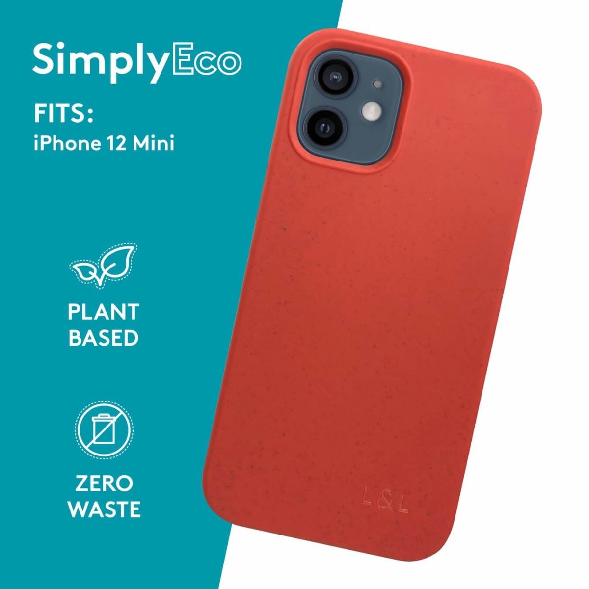 Biodegradable iPhone 12 Mini Case - Crimson Coral - Loam & Lore