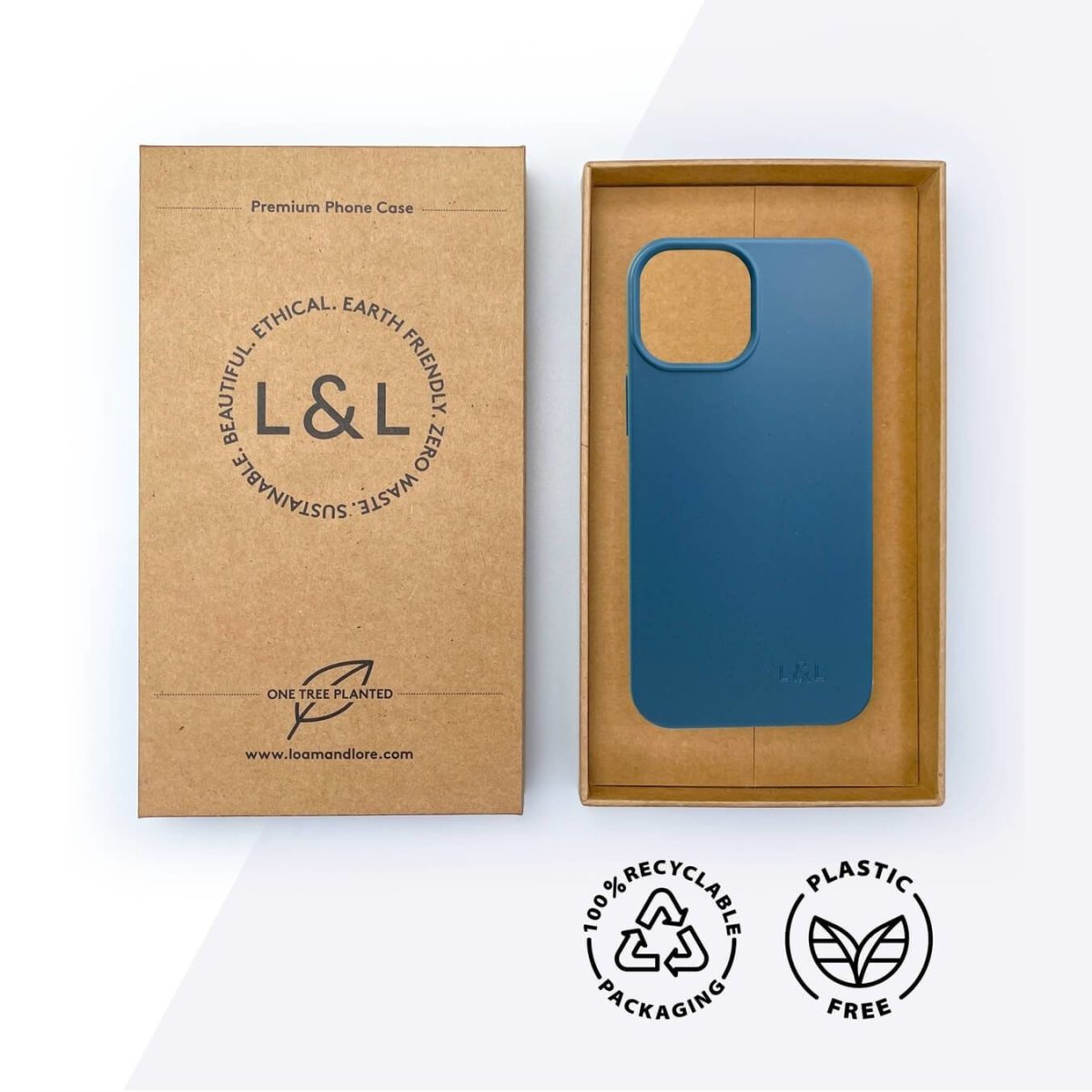Biodegradable iPhone 13 Mini Case - Deep Blue - Loam & Lore
