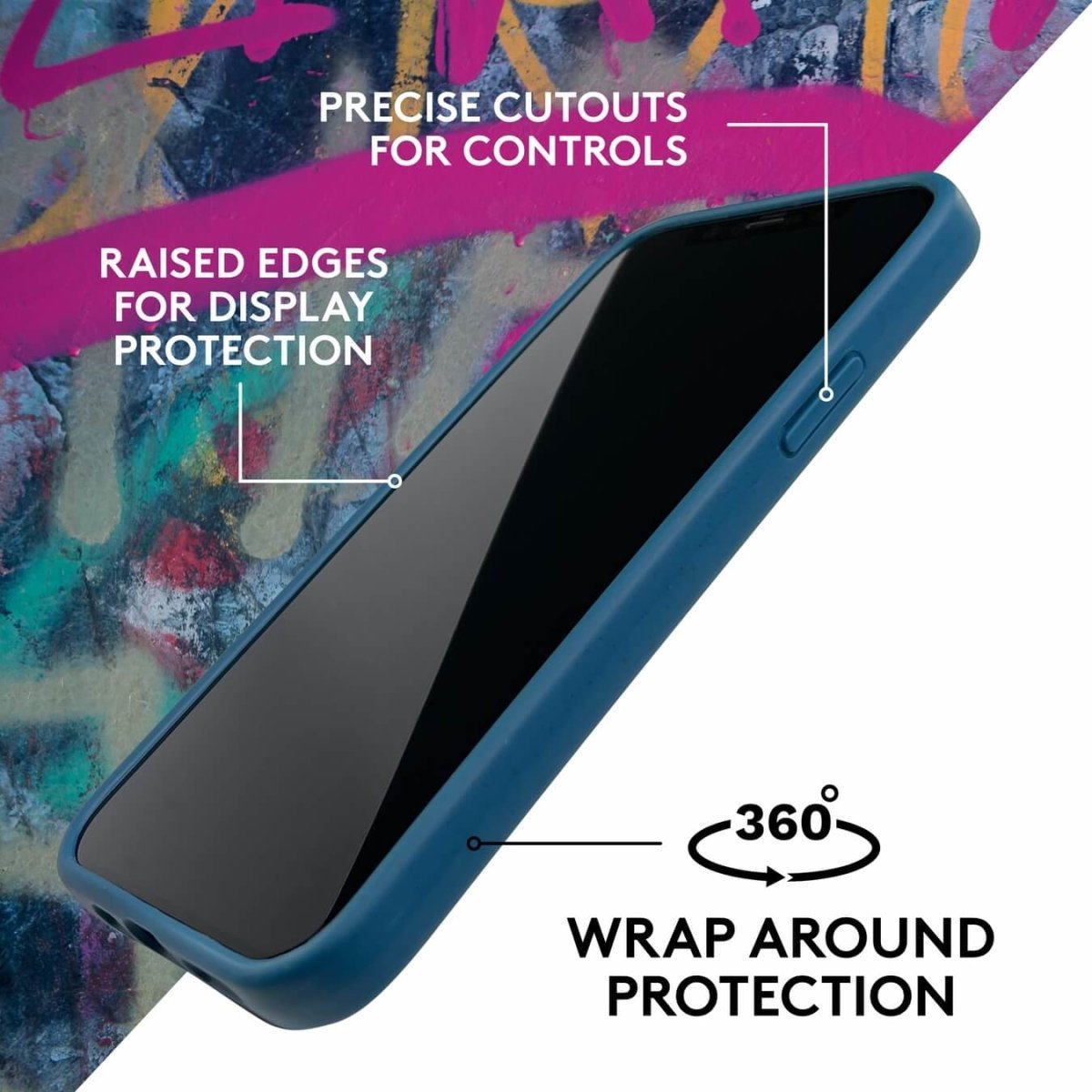 Biodegradable iPhone 14 Pro Case - Deep Blue - Loam & Lore