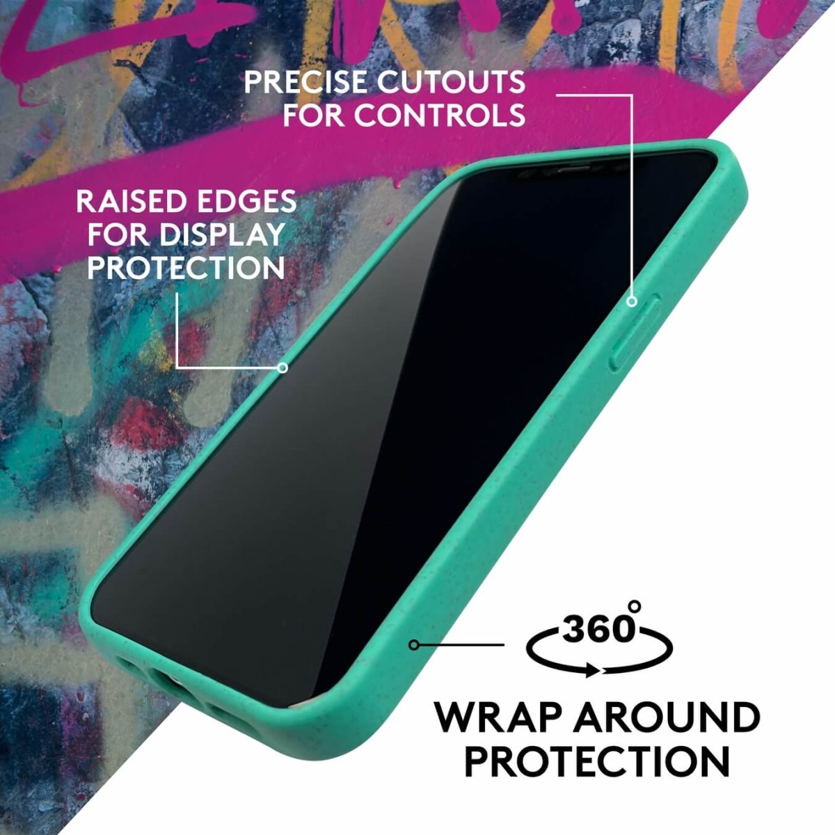 Biodegradable iPhone 14 Pro Max Case - Mint - Loam & Lore