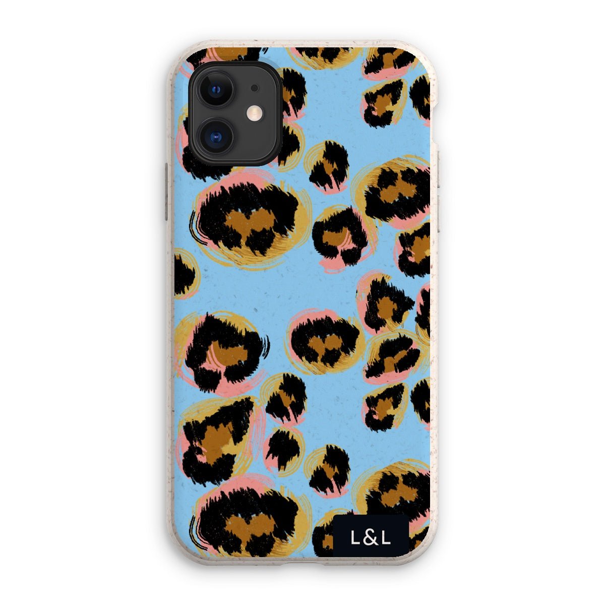 Neon Blue Leopard Eco Phone Case - Loam & Lore