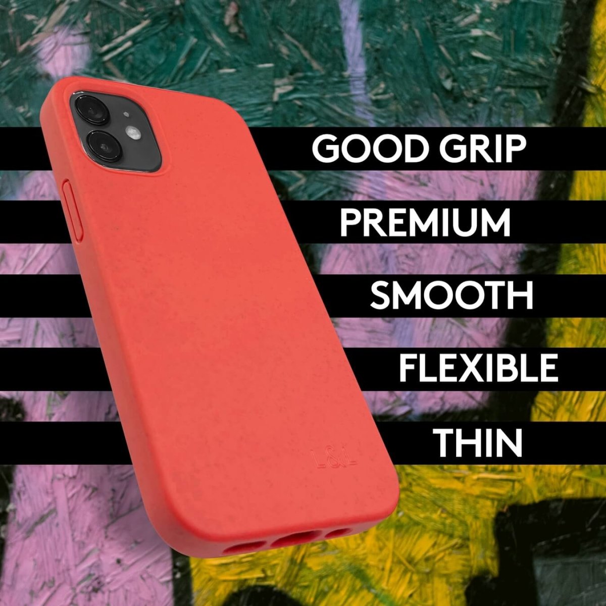 Sale - Biodegradable iPhone 12 Mini Case - Crimson Coral - Loam & Lore