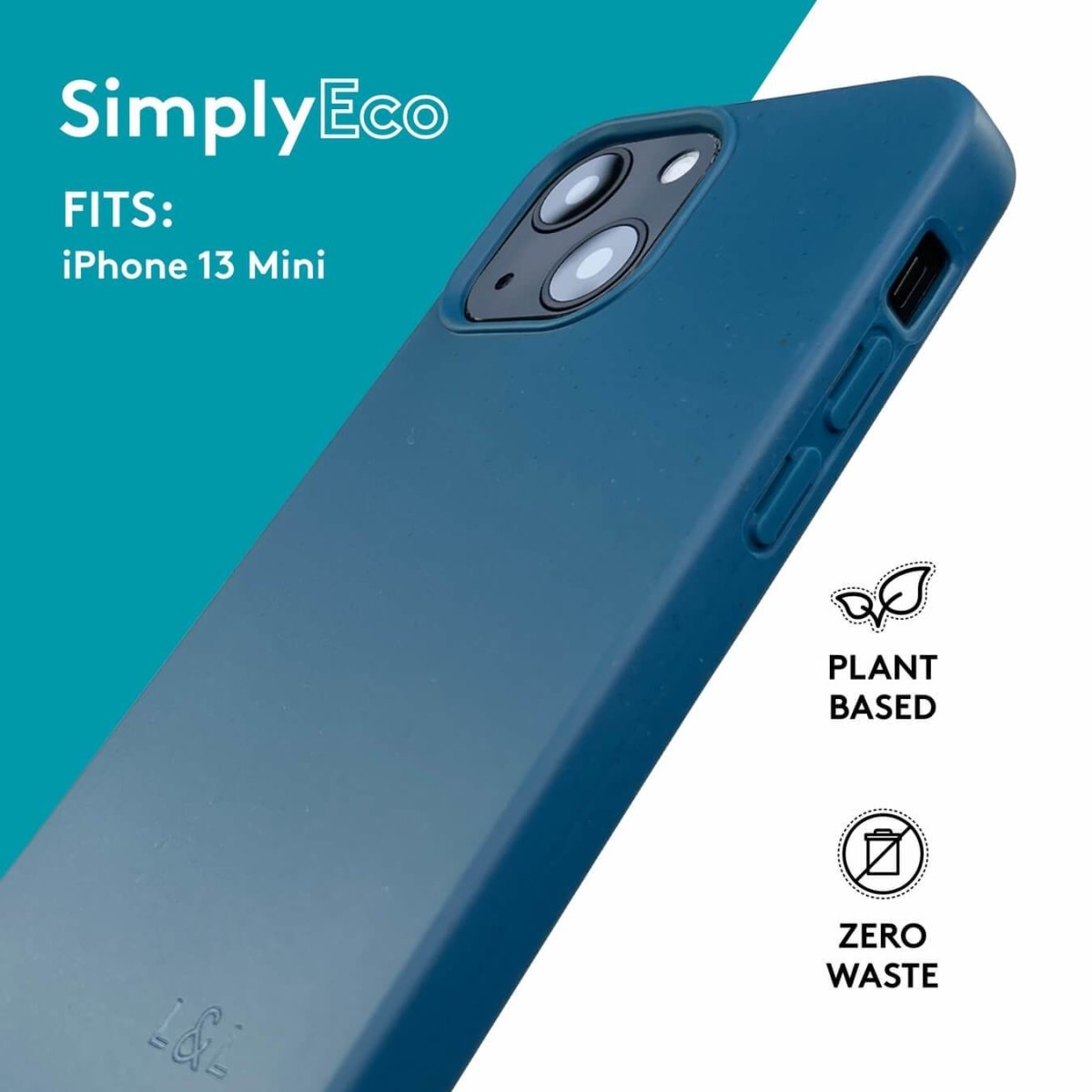 Sale - Biodegradable iPhone 13 Mini Case - Deep Blue - Loam & Lore