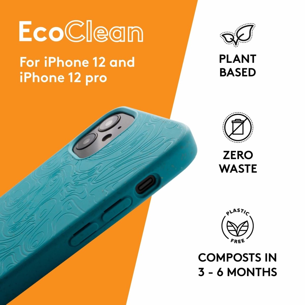 Self Cleaning Antibacterial iPhone 12 and 12 Pro Phone Case with Eco-Friendly Shell - Loam & Lore